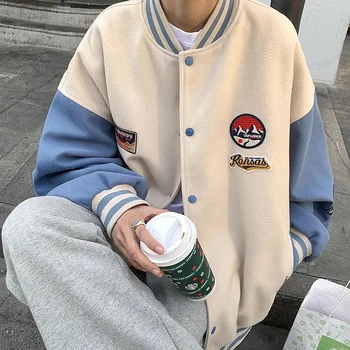 Extra-veľký veľkosť bunda pre mužov, ženy kórejský nadrozmerná hip hop baseball jednotné Hong Kong štýl príležitostné celý zápas cool punk bunda