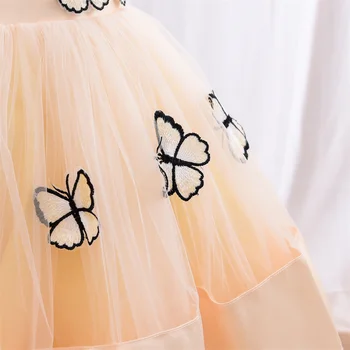 Yoliyolei 3D Výšivky Motýľ Deti Party Šaty Formálne Dievčatá Šaty na Svadby Kostým Princezná Narodeniny Šaty 2-10 Rok
