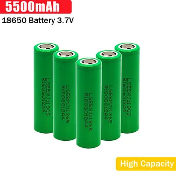 Vysoká Kapacita 1-20PCS 5500mah 18650 Nabíjateľná Batéria 18650 3,7 V Nabíjateľná Lítiová Batéria Pre Baterku Batérie 0