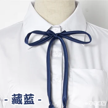 Japonský školskú uniformu JK long-sleeve o-neck tričko Japonsko pravoslávia košele bábika golier kola krku Peter Pan golier pridať Lano