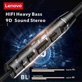 NOVÝ Lenovo QE08 Neckband Bezdrôtové Bluetooth Slúchadlá HIFI 9D Stereo Športové Magnetické Slúchadlá so Systémom Nepremokavé 0