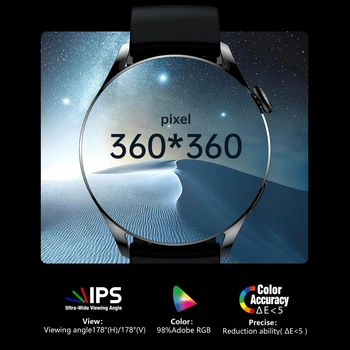 Nosenie 3 Pro Smartwatch Mužov Smart Hodinky 2021 360 HD Displej, Hodinky BT-Hovor Hudby Bezdrôtové Nabíjanie pre Huawei IOS Sledovať GT2 GT3 Pro