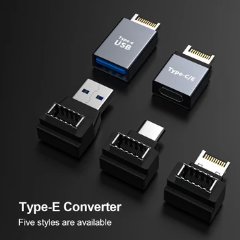 Základná doska Typ E Typ C/USB Adaptér Podporu USB3.0/3.0,5/10Gbps Plnej Rýchlosti Stolný Počítač PC Konektor Konvertor 0