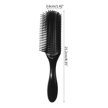 11UF 9-Riadky Detangling Vlasov Kefa Detangler Hairbrush Pokožku hlavy Masér Styling Špirála