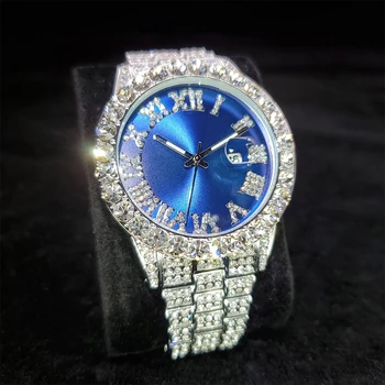 NOVÝ Módny Biznis Hodinky pre Človeka Quartz Nehrdzavejúcej Ocele Luxusné náramkové hodinky Ľadový Z Mužskej Hodiny s Dátumom Relogio Masculino 4