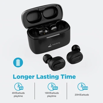 Meidong KY05 Pravda Bezdrôtové Slúchadlá Bluetooth Slúchadlá Dotykové Ovládanie s Bezdrôtové Nabíjanie Prípade Slúchadlá in-Ear Vstavaný Mikrofón