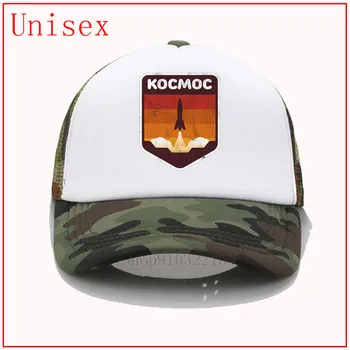 Ruský jazyk priestor rocket odznak vaše logo tu klobúky najpredávanejšie 2020 ploché bill klobúk vysokého copu klobúk golfový klobúk letný klobúk