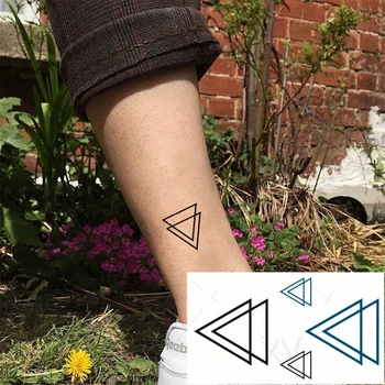 Nepremokavé Dočasné Tetovanie Nálepky Geometrie anglický List Elektrokardiogram Umenie Flash Falošné Tetovanie pre Ženy, Mužov Dievča 10.5*6typ
