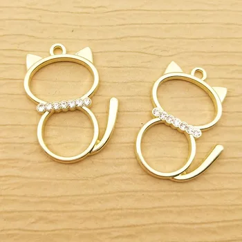 10pcs 21x28mm mačka kúzlo pre šperky, takže sa mu módne náušnice prívesok, náramok, náhrdelník charms diy hľadanie