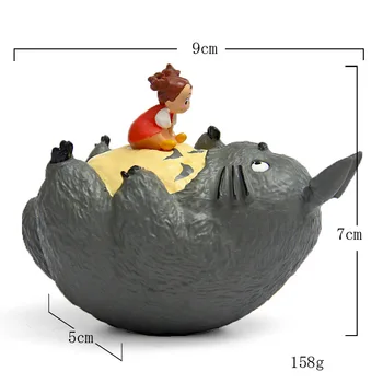 Kawaii Ghibli Hayao Miyazaki Totoro Mei Spať na Totoro Pvc Akcie Obrázok Hračky Rozprávková Záhrada Moss Miniatúrne Strany Model Home Decor