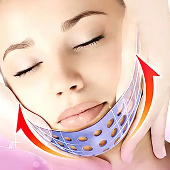 Popfeel Anti-Wrinkle Lifting Tváre Spevnenie Maska Na Tvár Bradou V-Line Chudnutie Kapela Patch 5