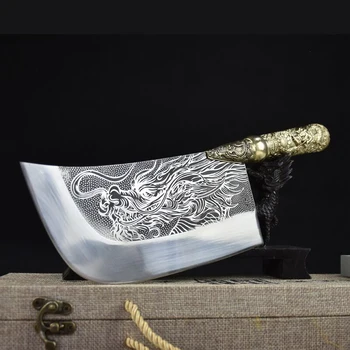 Krájanie, nôž Longquan čisto ručne kované nože ostré domácnosti nôž kuchynský nôž šéfkuchára špeciálny nôž 7Cr17MoV ocele