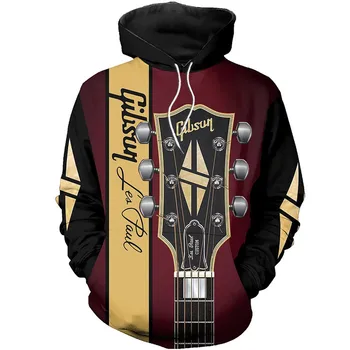 Gitara 3D mužov a žien všetkých tlačových módne zips, tričko bežné tričko Ulice, hip hop mikina s Kapucňou