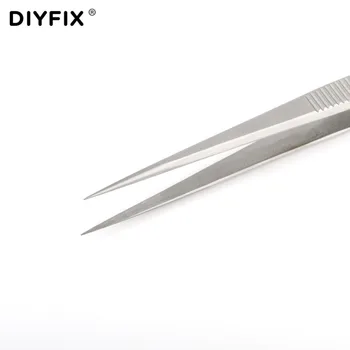 DIYFIX Presných Pinziet Elektronika Priemyselná Anti-statické Rovno Zakrivené Tipy Pinzeta Telefón Oprava Ručné Náradie pre Komponent 0