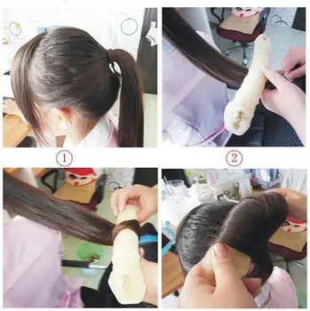 2 ks Ženy Dievča Magic Style Hair Styling Nástroje Buchty Braiders Curling pokrývku hlavy Vlasy Lano Čelenka na Vlasy Luk Nástroj Vlasy Príslušenstvo