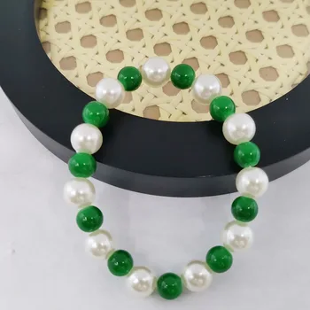 Ručne Vyrobené Grécky Sorority Biela Zelená Odkazy Inc Rose Kúzlo Perlový Náramok Lady Šperky 2021 Nové Príslušenstvo 2