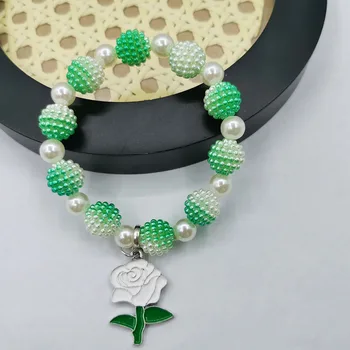 Ručne Vyrobené Grécky Sorority Biela Zelená Odkazy Inc Rose Kúzlo Perlový Náramok Lady Šperky 2021 Nové Príslušenstvo 4