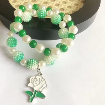 Ručne Vyrobené Grécky Sorority Biela Zelená Odkazy Inc Rose Kúzlo Perlový Náramok Lady Šperky 2021 Nové Príslušenstvo 5