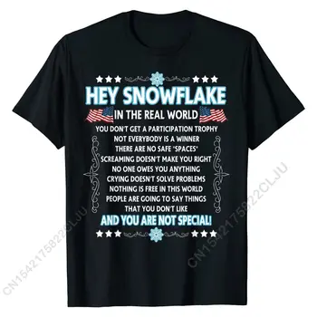 Hej snehová Vločka v Reálnom Svete t-shirt Zábavné Veterán Darček Bežné Topy & Tees Pre Mužov Bavlnené Tričko Vlastné Zľava 1