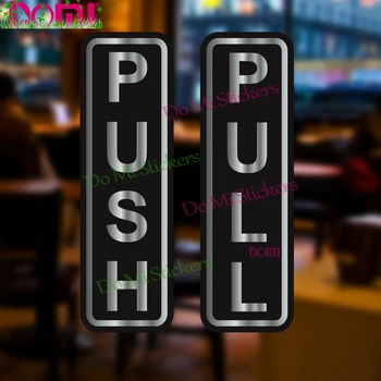 Push & Pull Okno, Dvere Vinyl Odtlačkový Nálepky Obchod Hotel v Business Kaviareň v Znamení Holič Die Rezanie Nepremokavé PVC