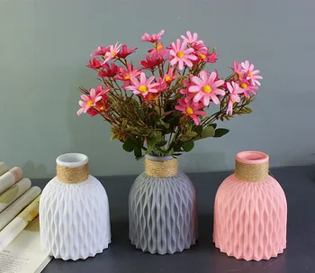 Plastové Vázy Domova Anti-keramické Vázy Kvet Usporiadanie Ratan Kvetinové Vázy Moderné Dekorácie Kôš Domáce Dekorácie
