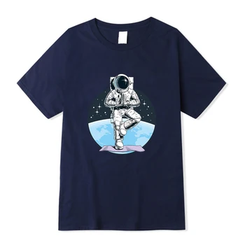 XIN YI pánske T-shirt Vysoko Kvalitnej bavlny Zábavné spaceman tlač voľné bežné pohode o-neck tričko mužov, t košele, tričká topy
