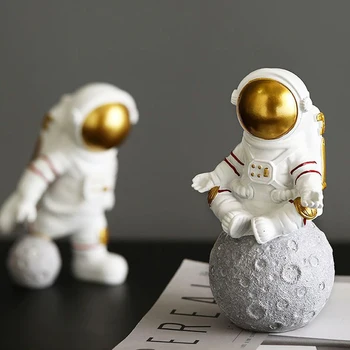 3ks Astronaut Figúrky Živice Socha Moderného Domova Miniatúry Tabuľka Ozdoby Kozmonaut Obrázok Domov Dekoratívne