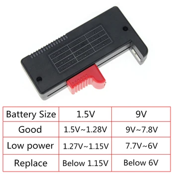 BT-168D Digitálne Batérie Kapacita Diagnostický Nástroj Batérie Tester LCD Displej Kontrola AAA AA Tlačidlo Bunky Univerzálny Tester