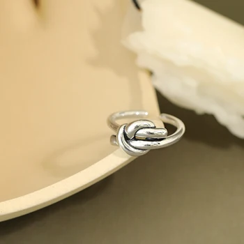 F. I. N. S Starožitné Punk Reálne 925 Sterling Silver Ring Retro Uzol Prstene pre Ženy, Strieborné Prstene 925 kórejský Štýl Žena Dekorácie