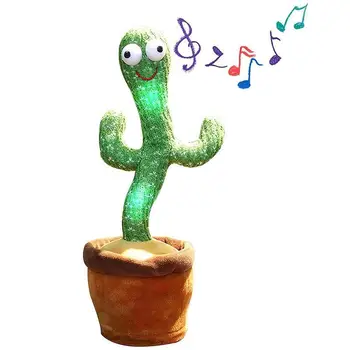 32 cm Zábavné Žiariace Kaktus Plyšové Hračky Elektrické Spev 120 Pieseň, Tanec Krútenie Kaktus Svetelný Darček k Narodeninám Twistin Plyšové Hračky 4