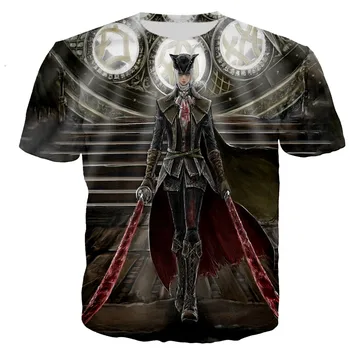 Bloodborne Pani Maria T Shirt Muži/ženy 3D Vytlačené T-shirts Bežné Harajuku Štýl Tričko Streetwear Topy Dropshipping