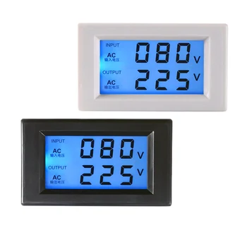 1pcs Voltmeter AC 80V-500V Duálny displej LCD voltmeter ammeter modré podsvietenie digitálny nástroj AMP ammeter D85-2020 Čierna a Biela