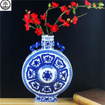 Remeselné Keramické Vázy, Dekorácie Modré A Biele Porcelánové Umenie Kvet Usporiadanie Čínskej Klasickej Vintage Domova R7188