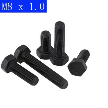 M8 x 1.0 ( 8 mm ) Pokutu Ihrisku Hex Spp Matice / Skrutky, 8.8 Legovanej Ocele, Závit Metrický Ťuknite na položku DIN 933 ISO 4017