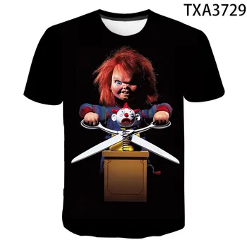 2021 Nové Letné Chucky 3D Vytlačené T Košele Muži, Ženy, Deti Móda Bežné Chlapec Dievča Deti Krátke Sleeve T-shirt Pohode Tee Topy 0