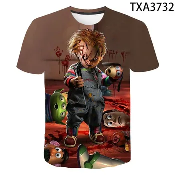 2021 Nové Letné Chucky 3D Vytlačené T Košele Muži, Ženy, Deti Móda Bežné Chlapec Dievča Deti Krátke Sleeve T-shirt Pohode Tee Topy 2