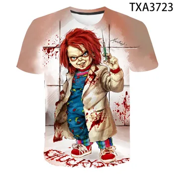 2021 Nové Letné Chucky 3D Vytlačené T Košele Muži, Ženy, Deti Móda Bežné Chlapec Dievča Deti Krátke Sleeve T-shirt Pohode Tee Topy 4