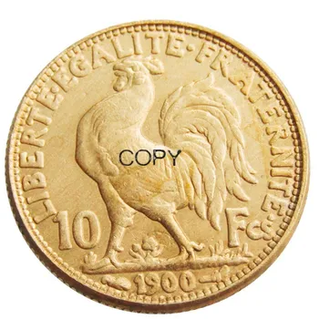 Súbor (1899-1914) 12pcs Iný Termín Pre Vybral Francúzsko 10 Frankov Kohút pozlátená Kópia Zdobia Mince