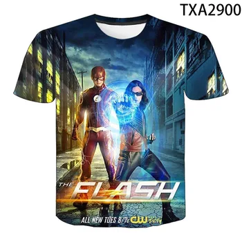 Nové Letné Muži, Ženy, Deti Flash Film 3D Vytlačené T shirt Streetwear Módy Chlapec Dievča Deti Krátky Rukáv Cool Topy Čaj