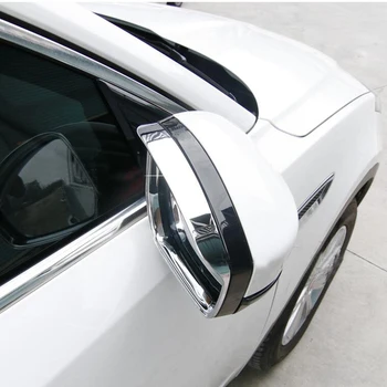 Chrome / Carbon Fiber Vyzerať Spätné Zrkadlo Bočné Zrkadlo Obočie Kryt Výbava Pre Jaguar E-TEMPO 2016 2017 2018 2019 Auto styling