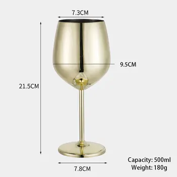 High-end Nehrdzavejúcej Ocele Kovové poháre na víno Bar poháre na Víno, Šampanské Koktail Pitnej Pohár zobrazili kľúčové tlačidlá Strana Dodávky