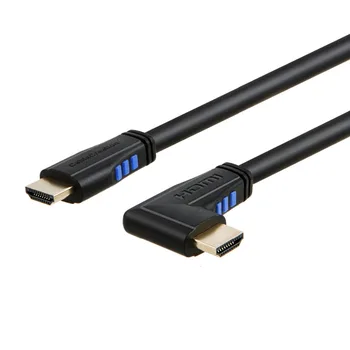 HDMI Napájanie Predlžovací Kábel Kábel Ľavý Uhol 90 Stupňov Vertikálne Ľavej HDMI 2.0 Kábel, Kábel 3 ft/6/10 ft/15 ft Black