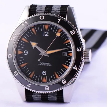 Debert 41mm mens Miyota Automatické black sterilné dial svetelný zafírové sklo muž hodiny luxusné Mechanické Náramkové hodinky vodotesné