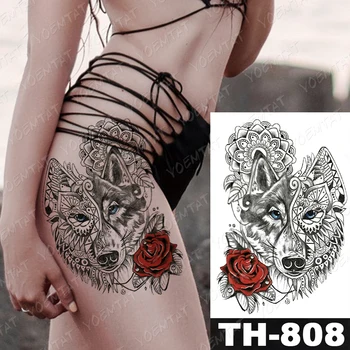 Nepremokavé Dočasné Tetovanie Nálepky Scorpion Krv Ruže, Pivónia Kvet Flash Tetovanie Žena Body Art Falošné Vody prenos Tetovanie Mužov 4