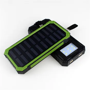 LiitoKala Lii-D001 10000mAh Solar Power Bank Prenosné Plnenie 2USB Výstupný Port, Batéria PowerBank IPhone