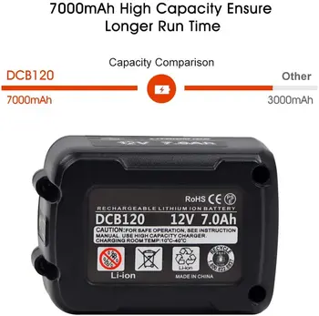 7000mAh pre DEWALT DCB120 DCB127 DCB121 12V DCB120 DCB127 DCB121 DCB100 DCB101 DCB119 Li-ion Power Tools Batérie