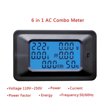 20/100A AC LCD Digitálny Panel Výkon Watt Meter Monitor Napätie KWh Voltmeter Ammeter Dropshipping