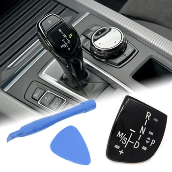 Auto Shift Gombík Panel Výstroj Tlačidlo Krytu Znak M Výkon Nálepky vhodné na BMW X1 X3 X5 X6 M3 M5 F01 F10 F30 F35 F15 F16 F18 5