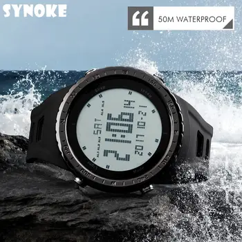SYNOKE Outdoorové športy, horolezectvo elektronické hodinky študentov mužov digitálne hodinky relogio masculino pánske náramkové hodinky digitálne 5