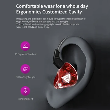 QKZ AK6 Univerzálny 3,5 mm HiFi Zvuk Hudby Hovor Slúchadlá Do uší Ľahká Športové Pre Telefóny, Tablety